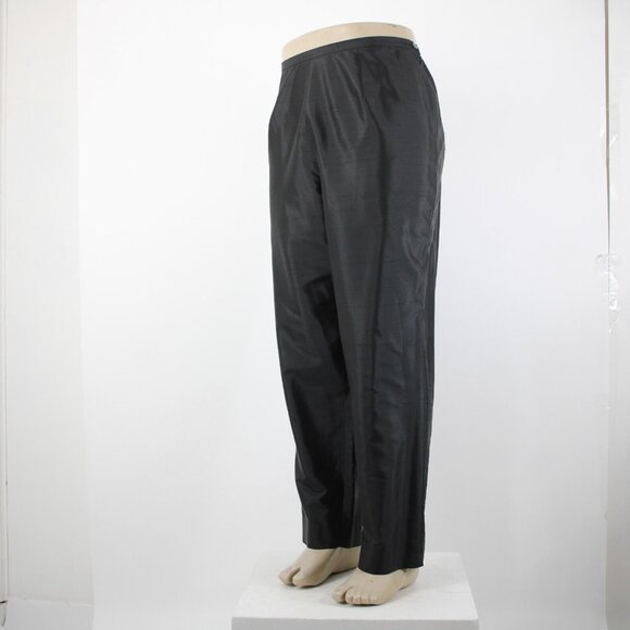 Sutton Studio $69 Sz 18 x 29 Black Unlined Button Closure 100% Silk Pant - Picture 3 of 16
